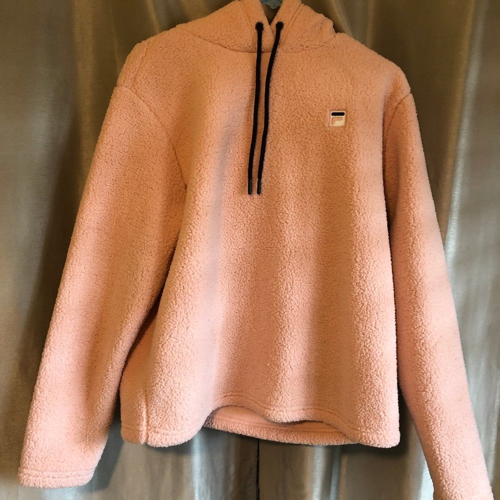 Fluffy Pink Pullover Sweatshirt- Fila brand- Womens XL